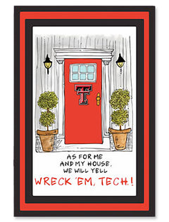 Texas Tech "As for Me & My House We will Yell Wreck'em Tech" Garden Flag