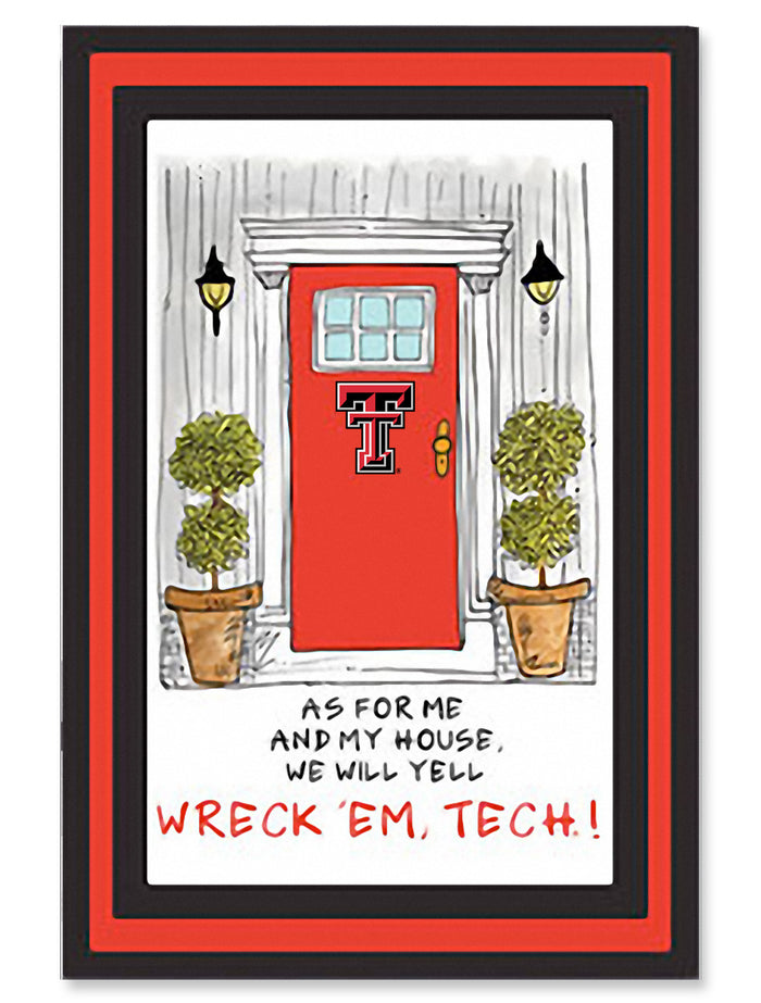 Texas Tech "As for Me & My House We will Yell Wreck'em Tech" Garden Flag