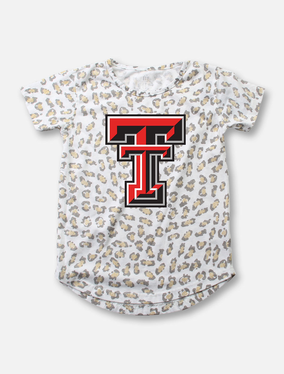 Texas Tech Double T Leopard Burnout TODDLER Tee