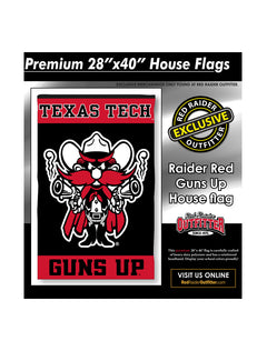 Texas Tech Raider Red Guns Up 28'x40' Premium House Flag