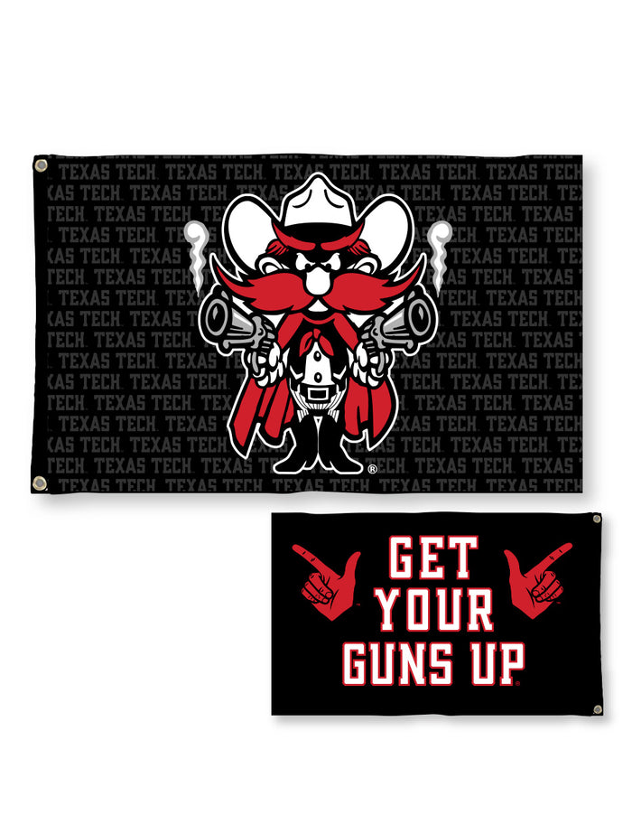 Texas Tech "Get Your Guns Up" 3'x5' Black Deluxe Flag