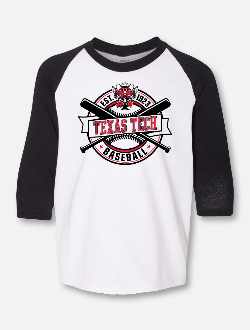 Texas Tech Red Raiders Baseball "Right Off the Bat" YOUTH Raglan