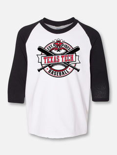 Texas Tech Red Raiders Baseball "Right Off the Bat" YOUTH Raglan