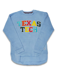 Press Box "Simply Chenille" Blue Prism Crew Neck Fleece