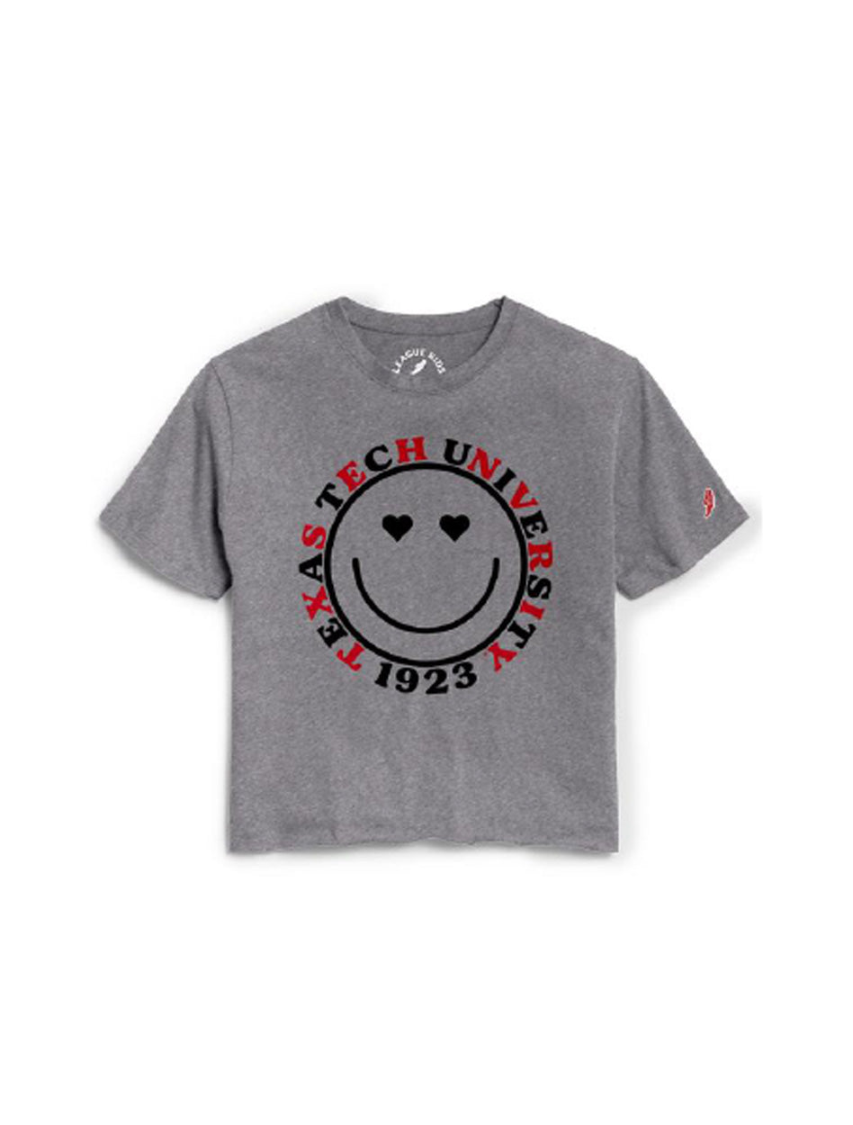 Texas Tech "Smiley Face" YOUTH Crop Top