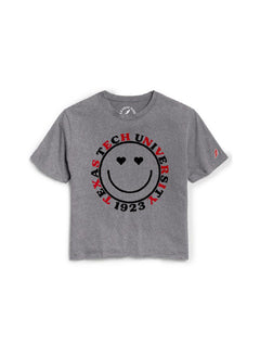 Texas Tech "Smiley Face" YOUTH Crop Top
