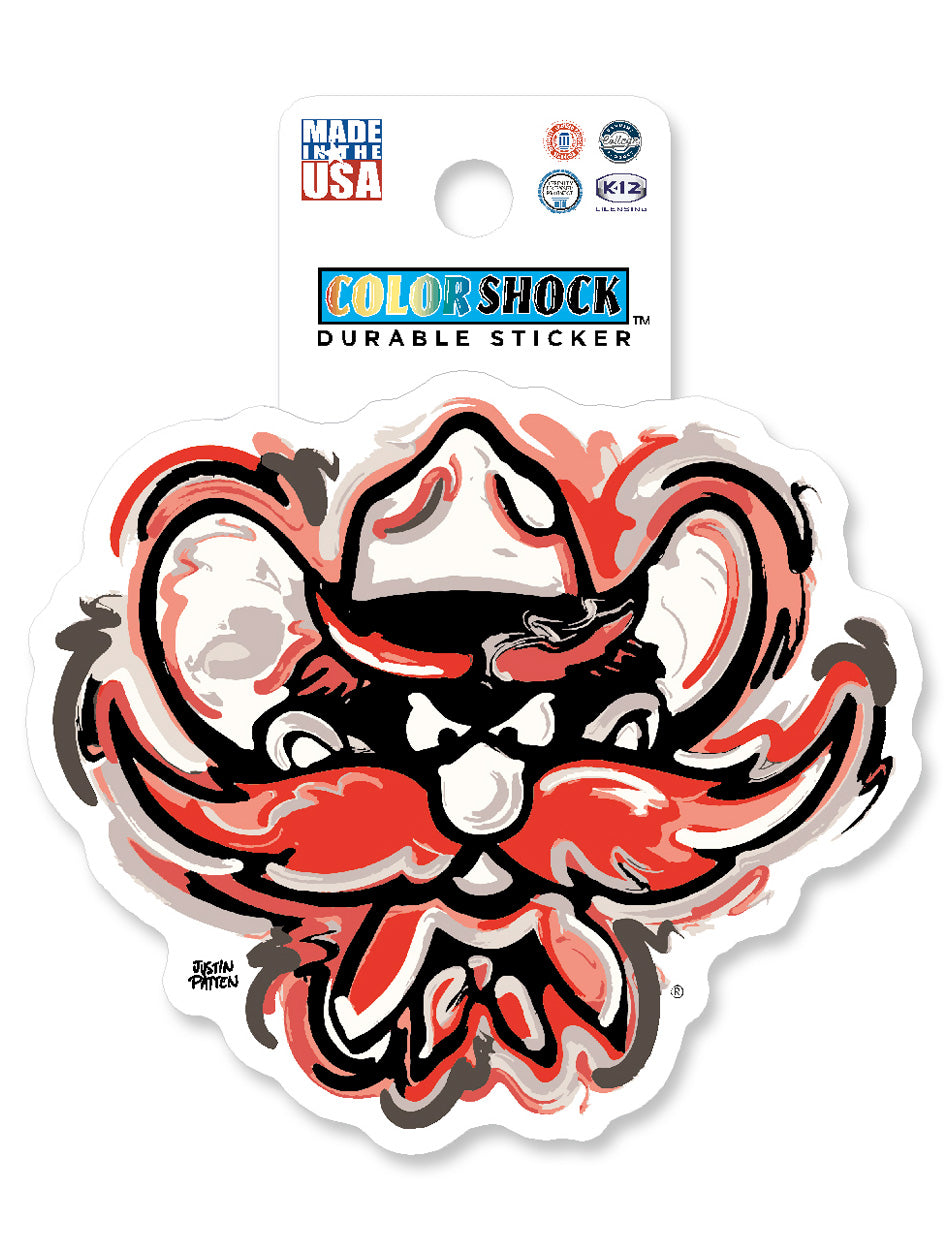 Texas Tech "Red Raider Canvas" Durable Sticker