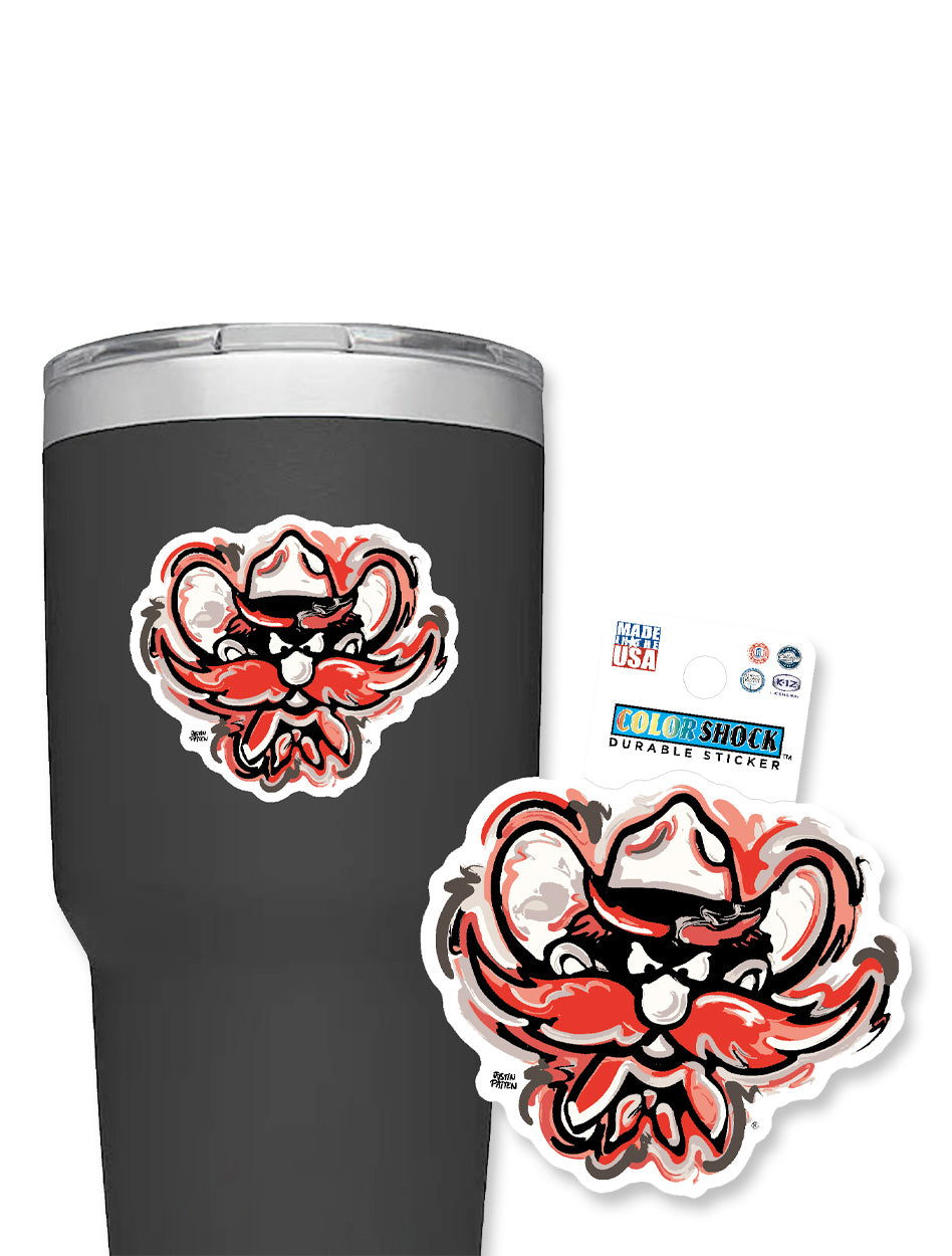 Texas Tech "Red Raider Canvas" Durable Sticker