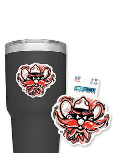 Texas Tech "Red Raider Canvas" Durable Sticker