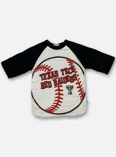 Texas Tech Red Raiders Black and White Double T "Baseball with Bounce" YOUTH T-Shirt