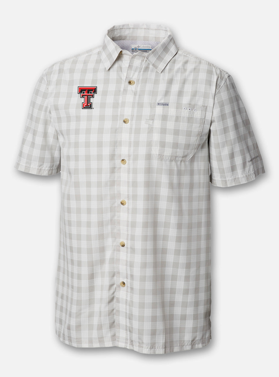 Texas Tech Columbia "Slack Tide" Double T Plaid Button Down Shirt