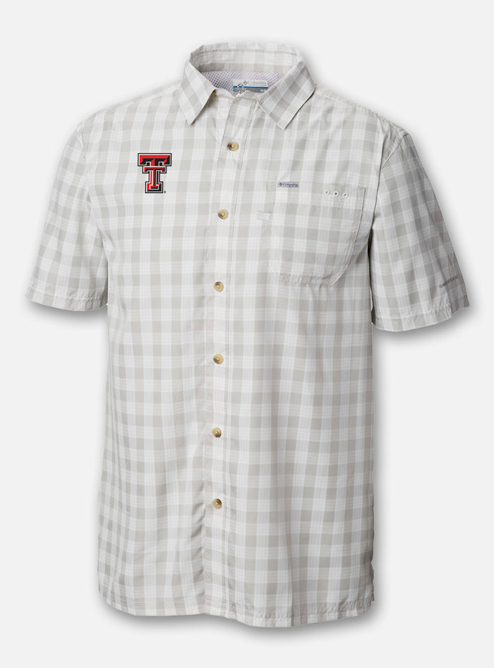 Texas Tech Columbia "Slack Tide" Double T Plaid Button Down Shirt