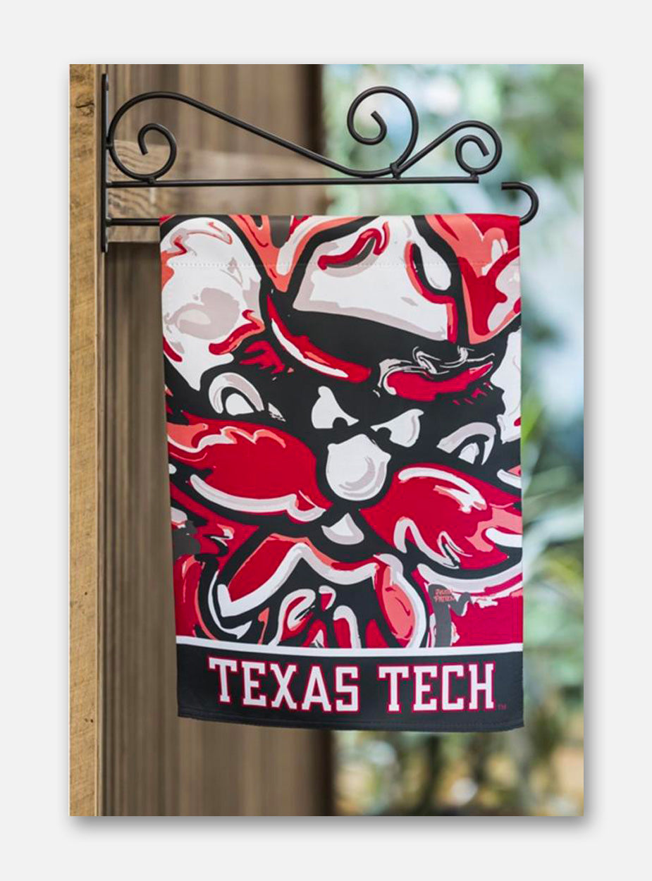 Texas Tech Red Raiders "Justin Patten" Suede Raider Red Garden flag