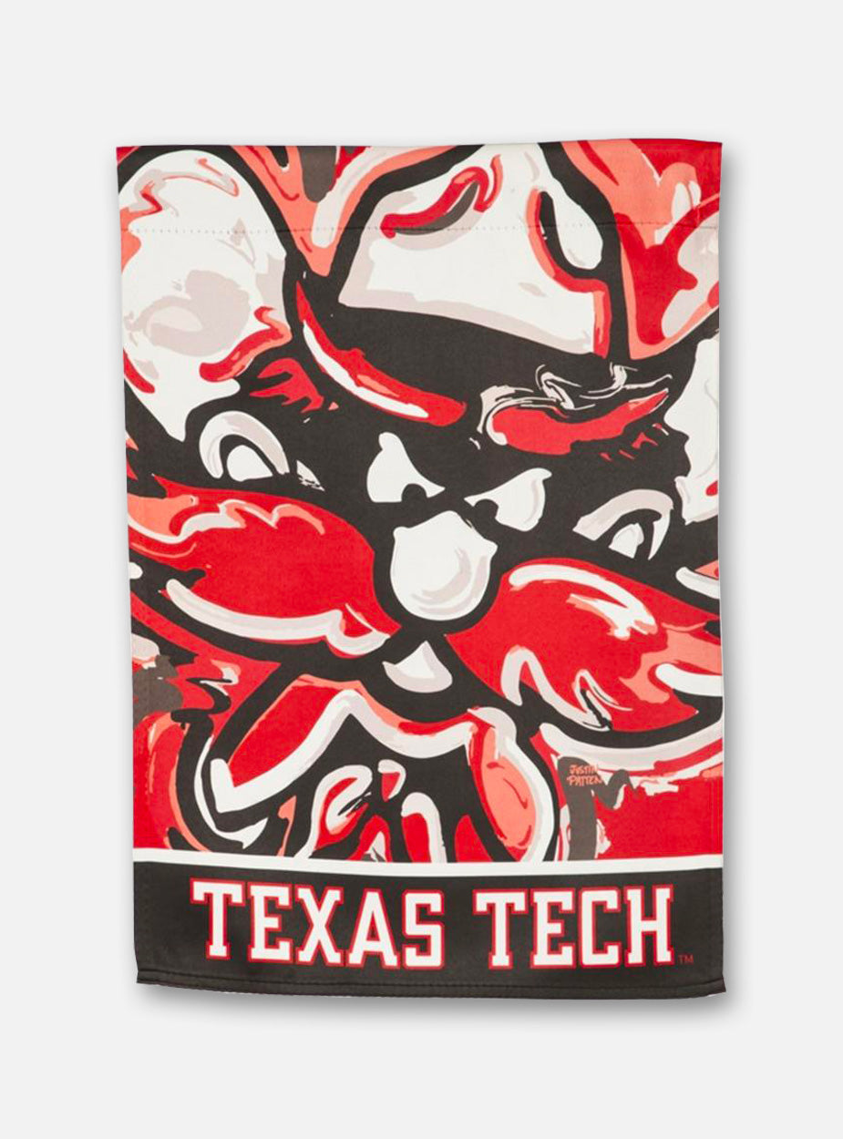 Texas Tech Red Raiders "Justin Patten" Suede Raider Red Garden flag