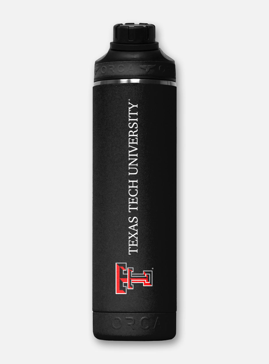 Texas Tech Red Raiders Orca Blackout "Hydra" Metal Water Bottle