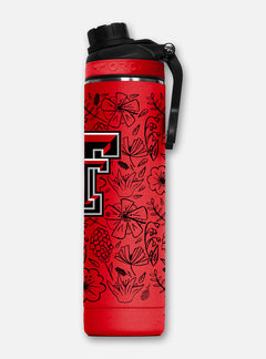 Texas Tech Red Raiders Orca Floral "Hydra" Metal Water Bottle