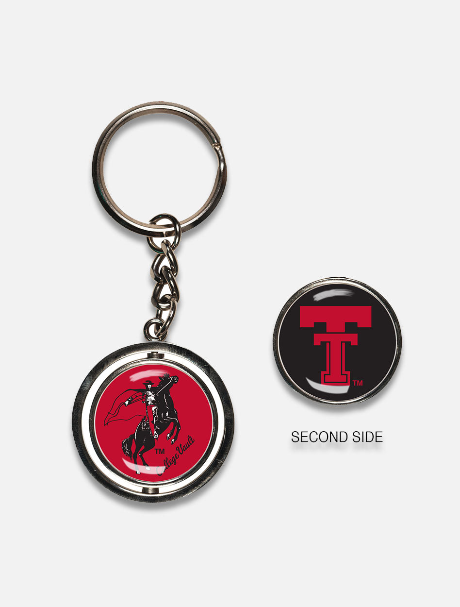 Texas Tech Red Raiders Vault " Double Sided Spinner" Key Chain