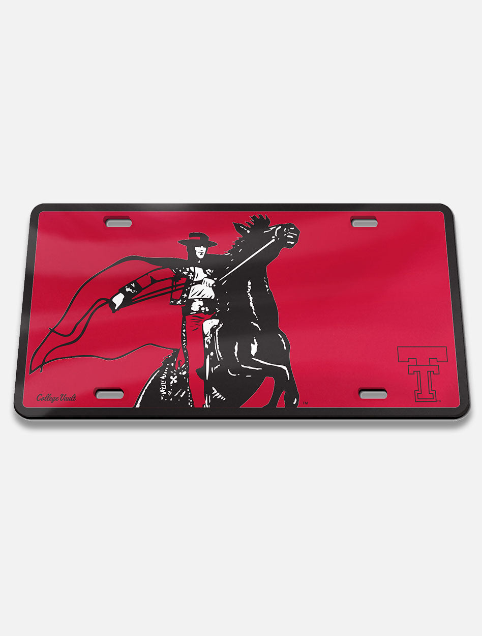 Texas Tech Red Raiders Vault " Horse and Rider" License Plate Frame Cover