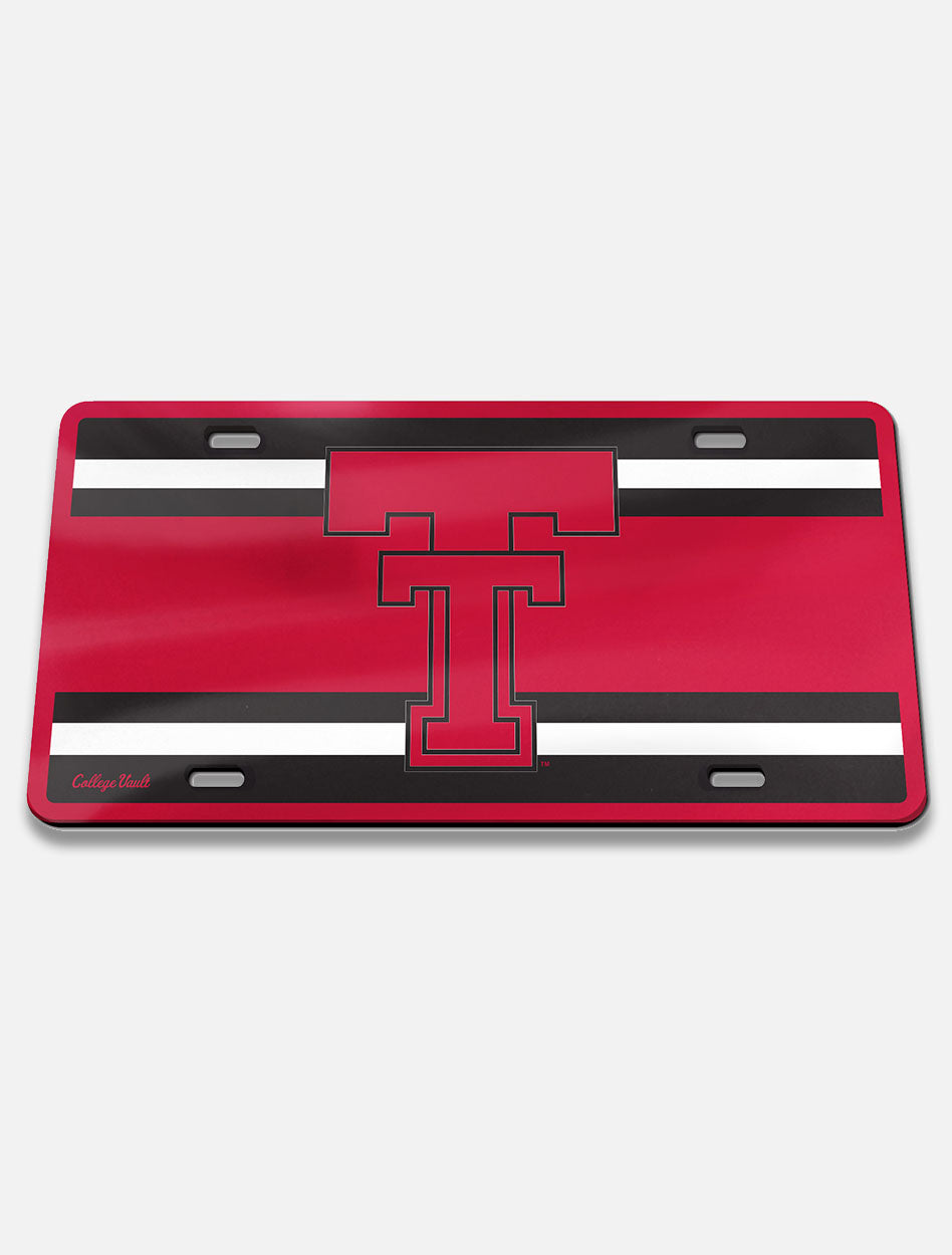 Texas Tech Red Raiders Vault " Throw Back Double T " License Plate Frame Cover