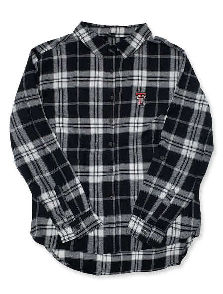 University Girl Women's "The Lux" Boyfriend Plaid Button Down