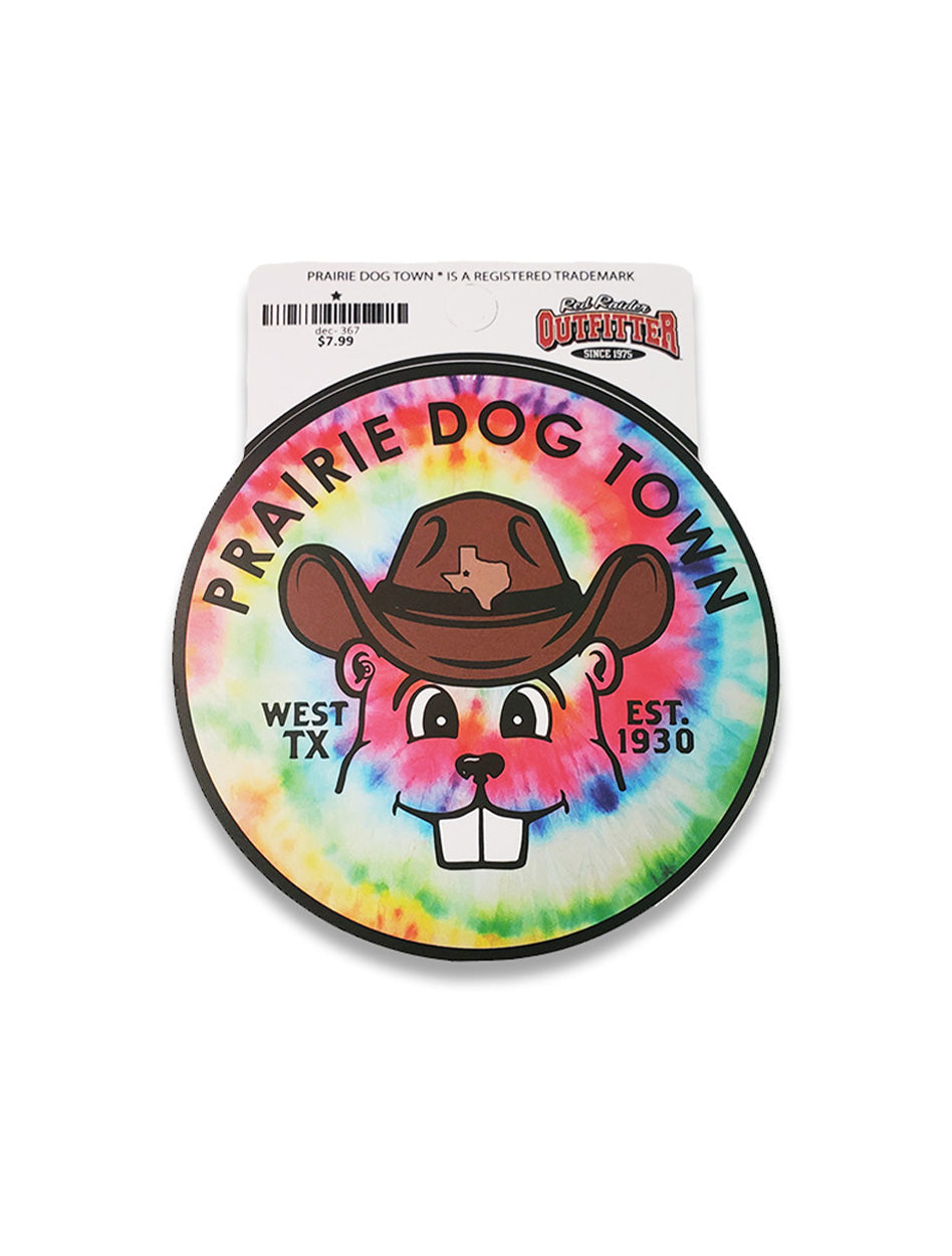 Texas Tech Prairie Dog Town® Tie Dye Vinyl Decal