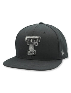 Zephyr Texas Tech "Tungsten" Tonal Double T Flat Bill Snapback Cap