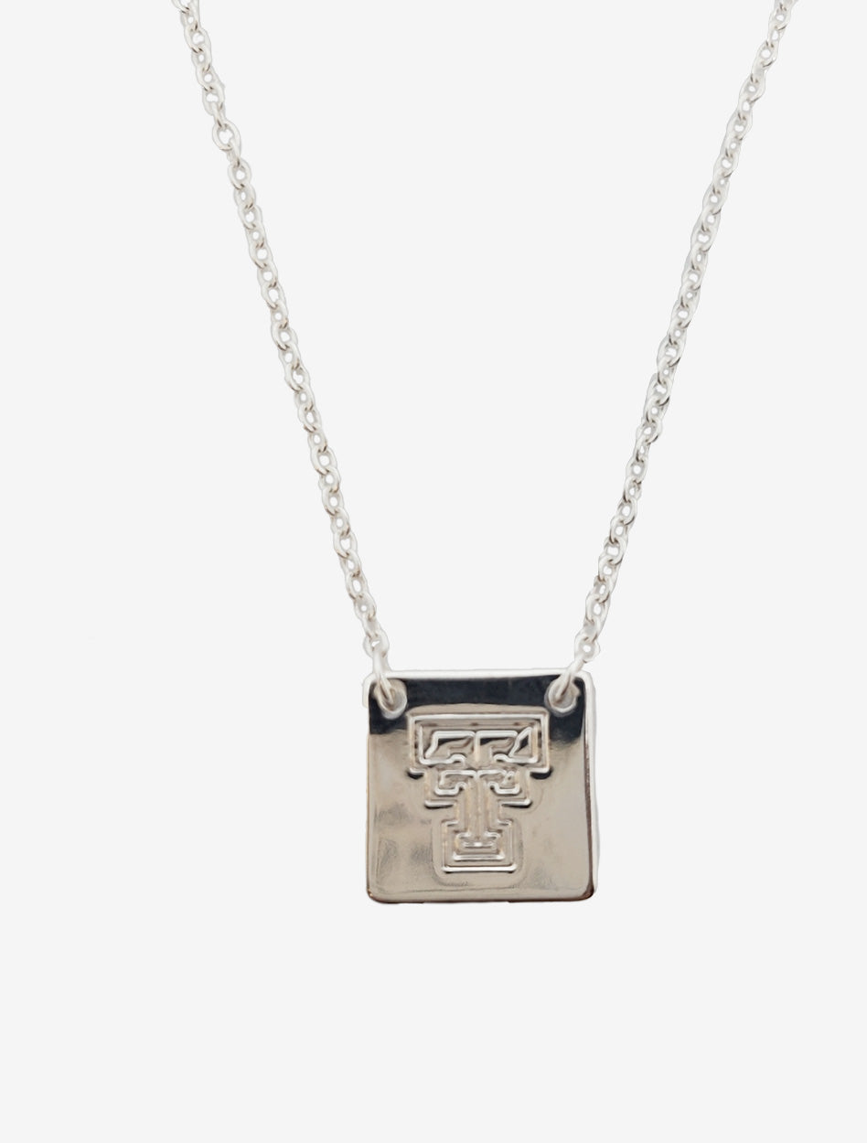 Texas Tech "Felicity" Double T on Square Charm Necklace