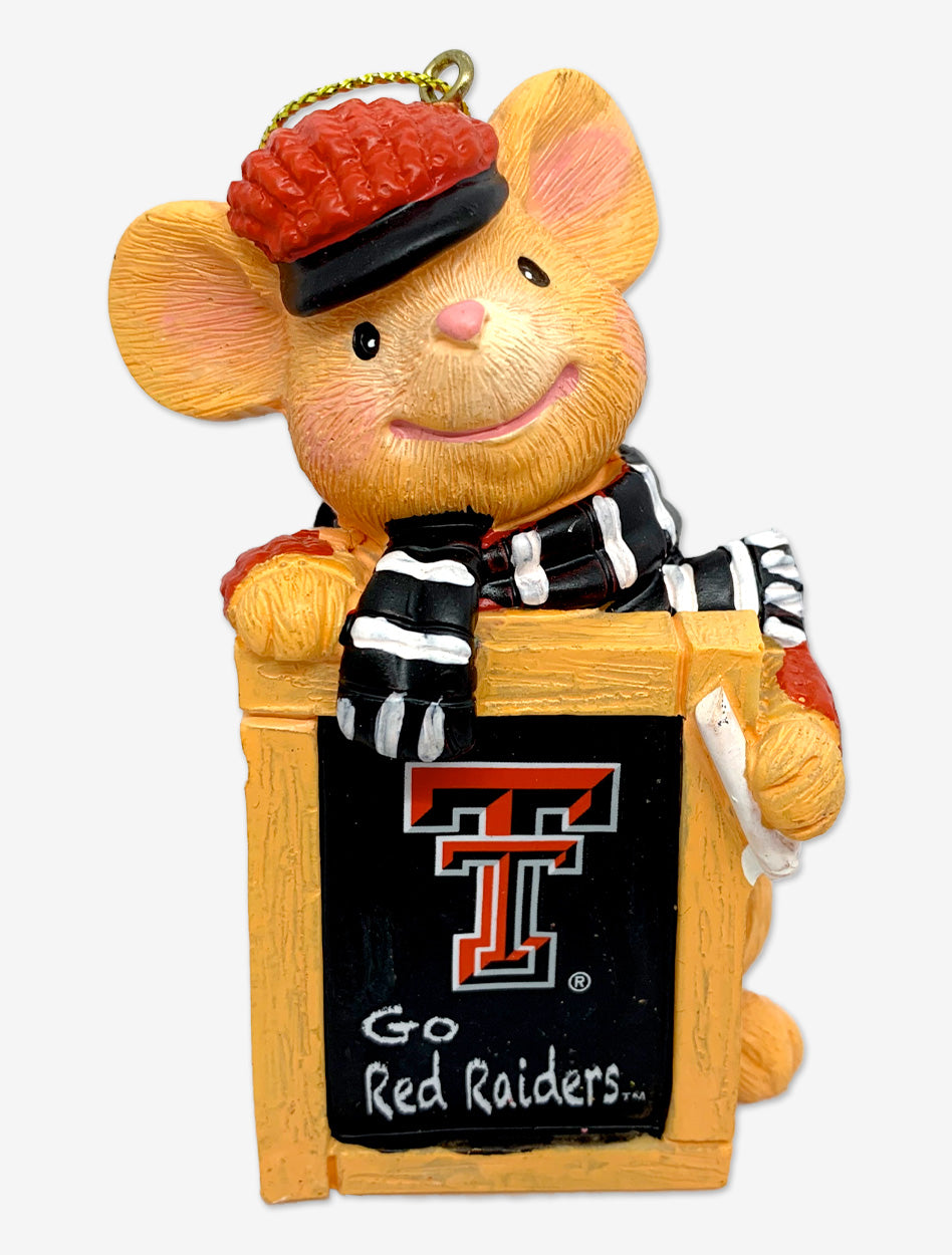 Texas Tech Holiday Mouse Ornament