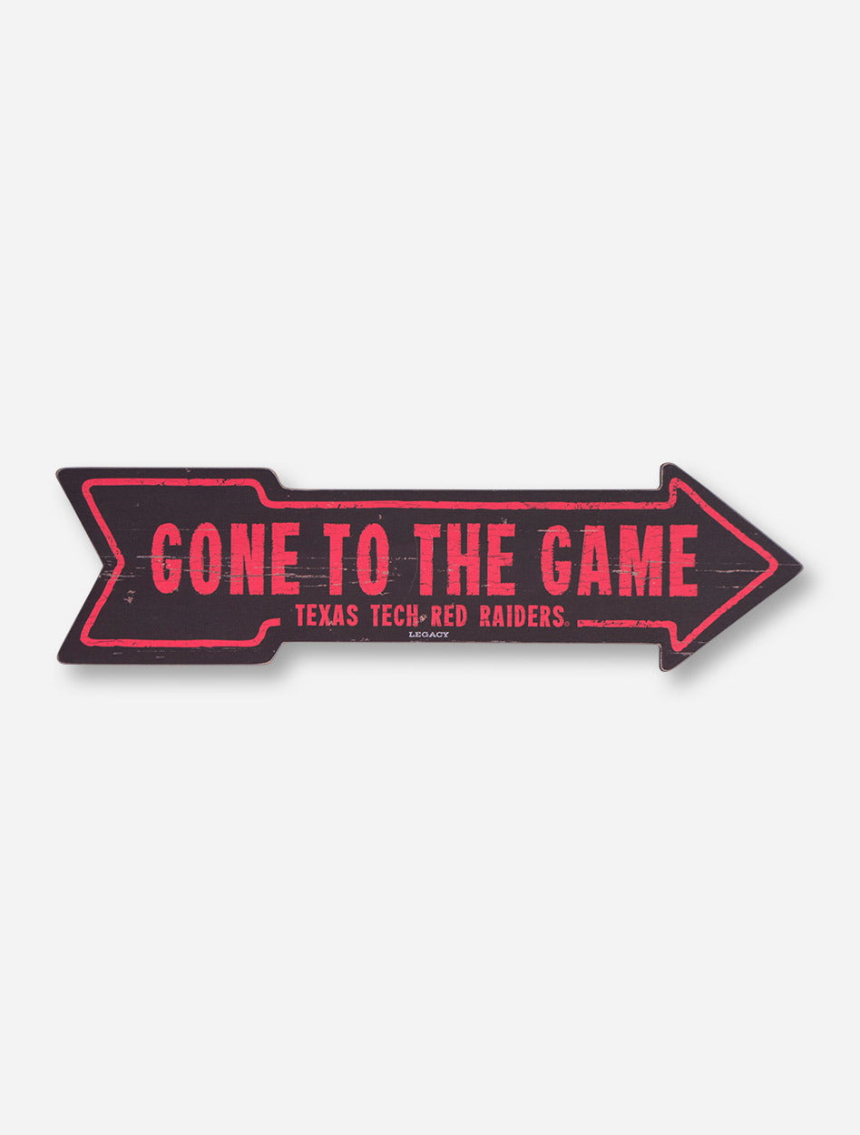 Texas Tech "Gone to The Game" Arrow Wooden Sign