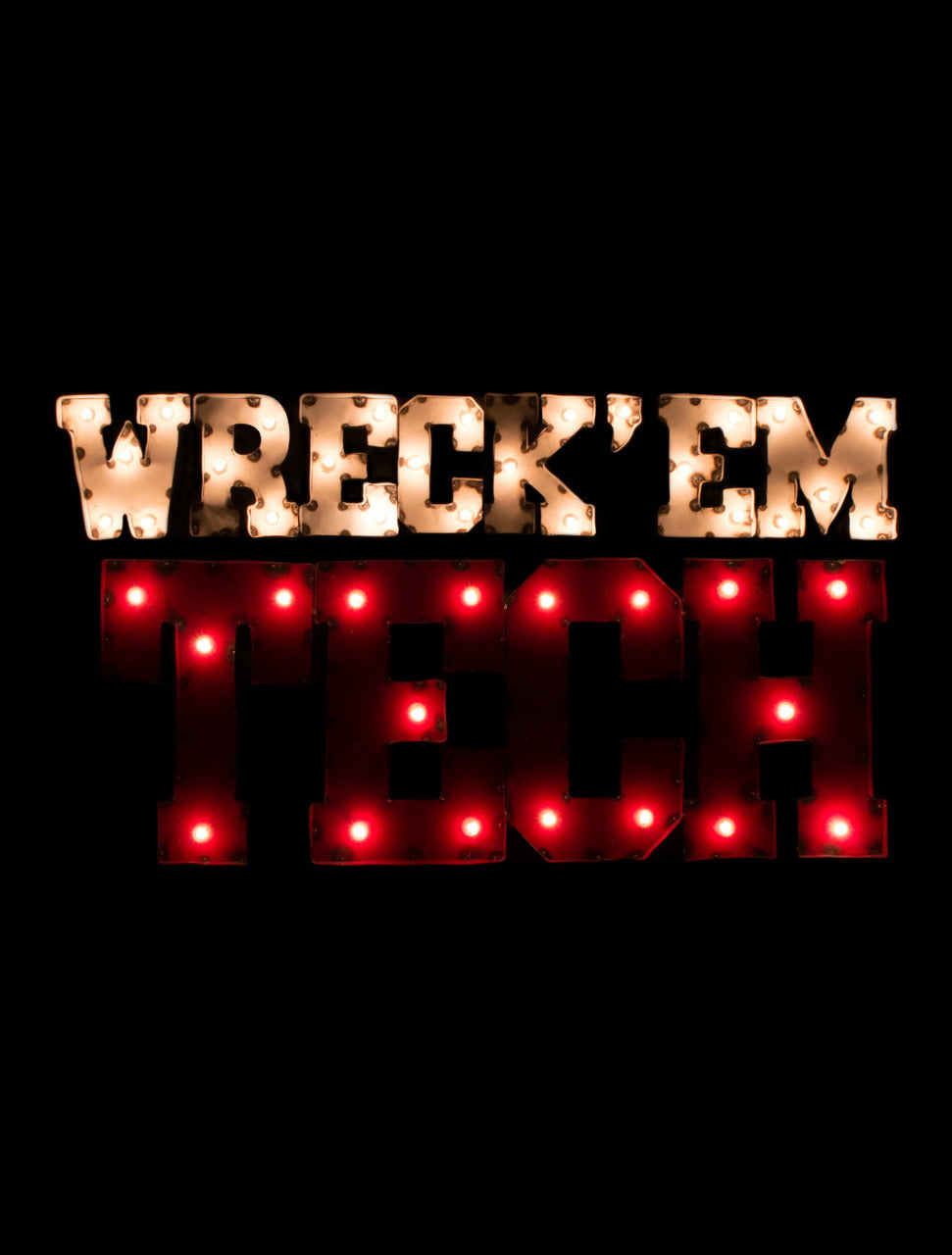 Texas Tech Red Raiders Wreck 'Em Tech Illuminated Metal Sign