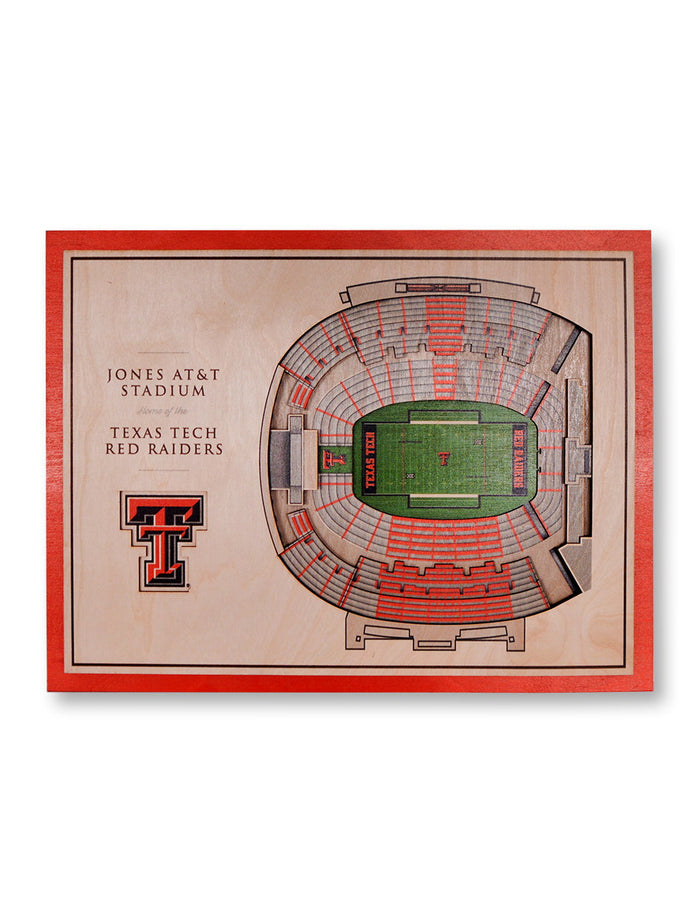 Texas Tech Red Raiders 5-Layer Stadium View Wall Art