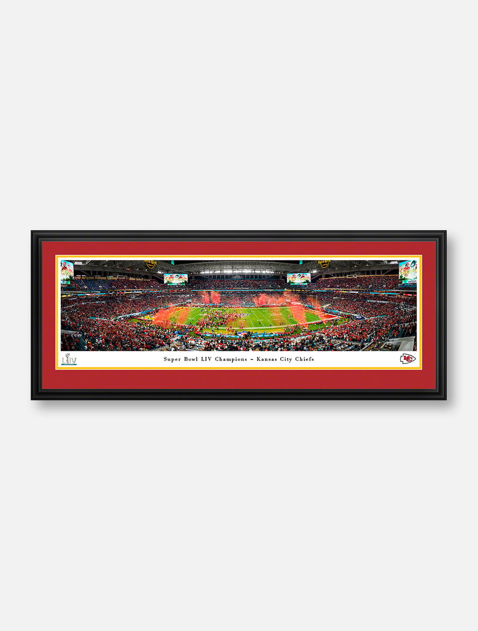 Texas Tech Red Raiders Kansas City Chiefs 2020 Super Bowl LIV Panoramic Poster in Deluxe, Double-Mat Frame (Drop-Ship Only, Allow 2-3 Business Days For Delivery)