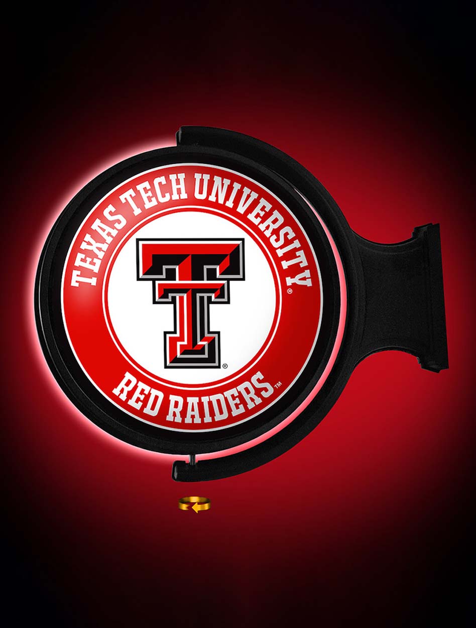 Texas Tech Illuminated Rotating Sign with Double T