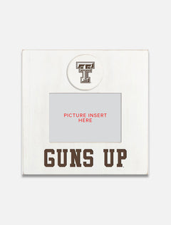 Texas Tech Red Raiders White Washed Double T Frame