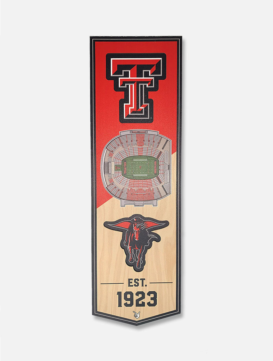 Texas Tech Red Raiders Wall Hanging of Jones AT&T Stadium