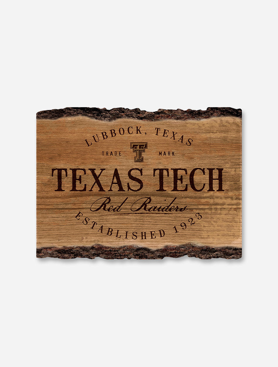 Texas Tech Red Raiders Wood "Barky Sign" Est. 1923