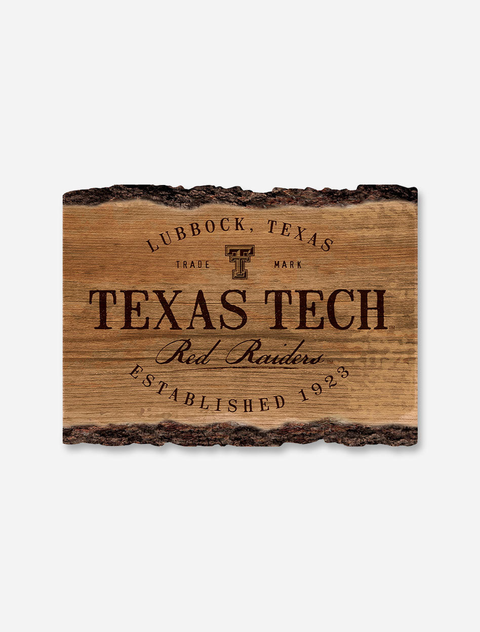 Texas Tech Red Raiders Wood "Barky Sign" Est. 1923