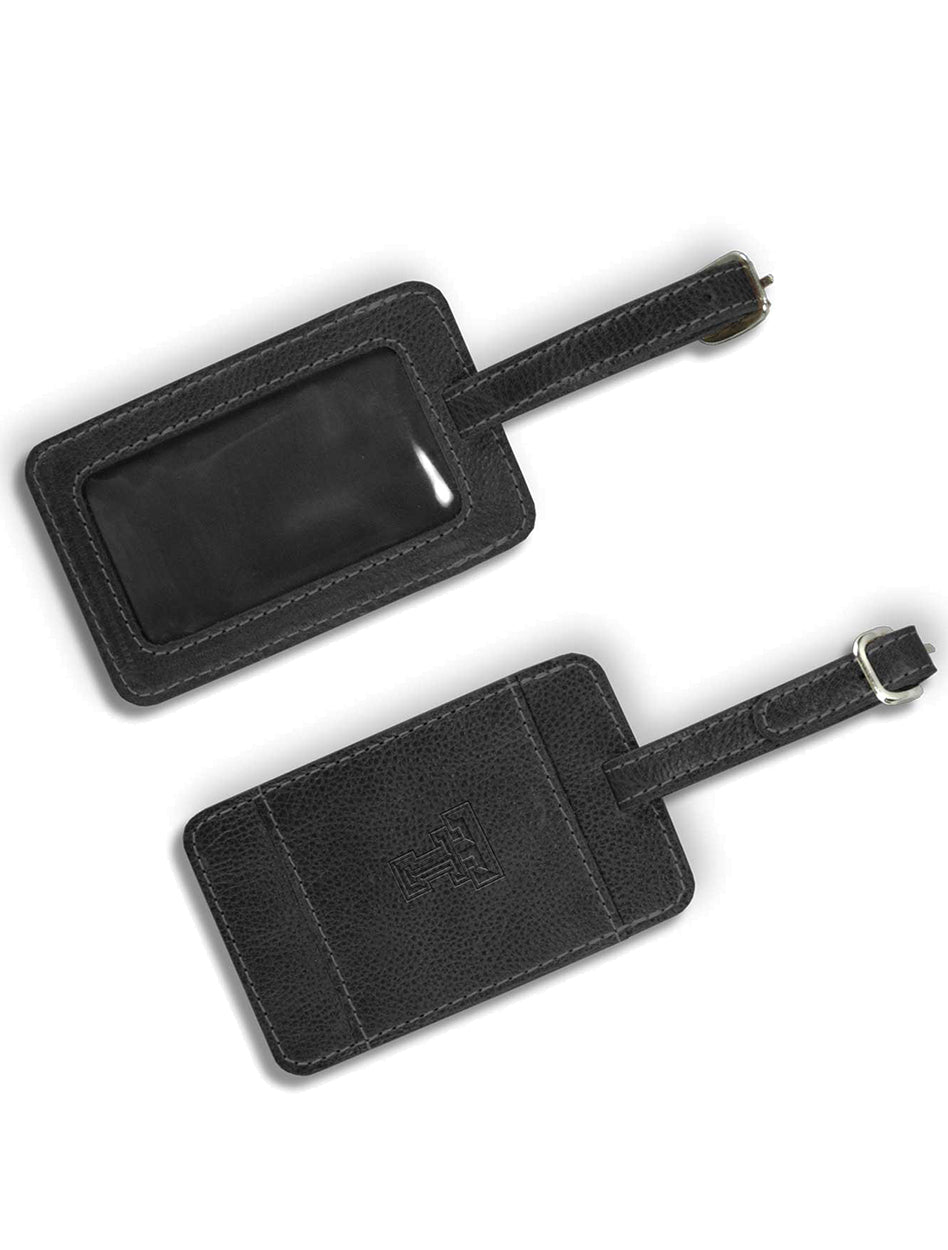 Texas Tech Double T Leather Luggage Tag