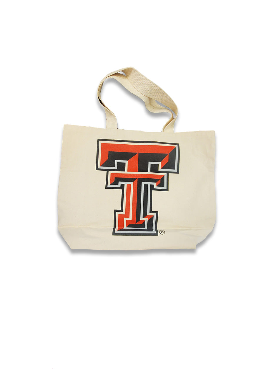 Texas Tech Class Ring and Double T Large Canvas Tote