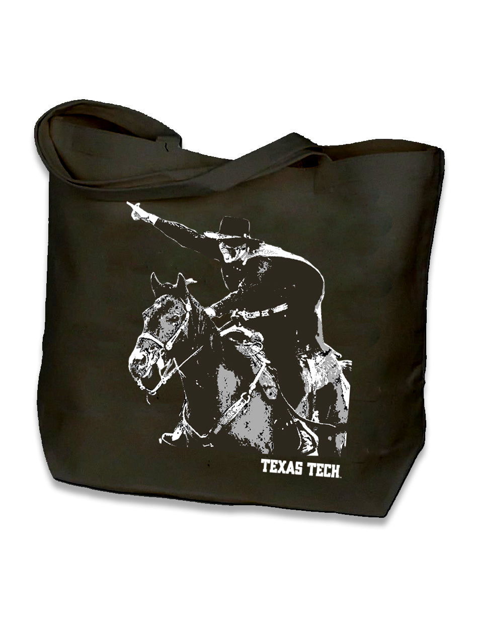 Texas Tech "Masker Rider" Large Canvas Tote Bag