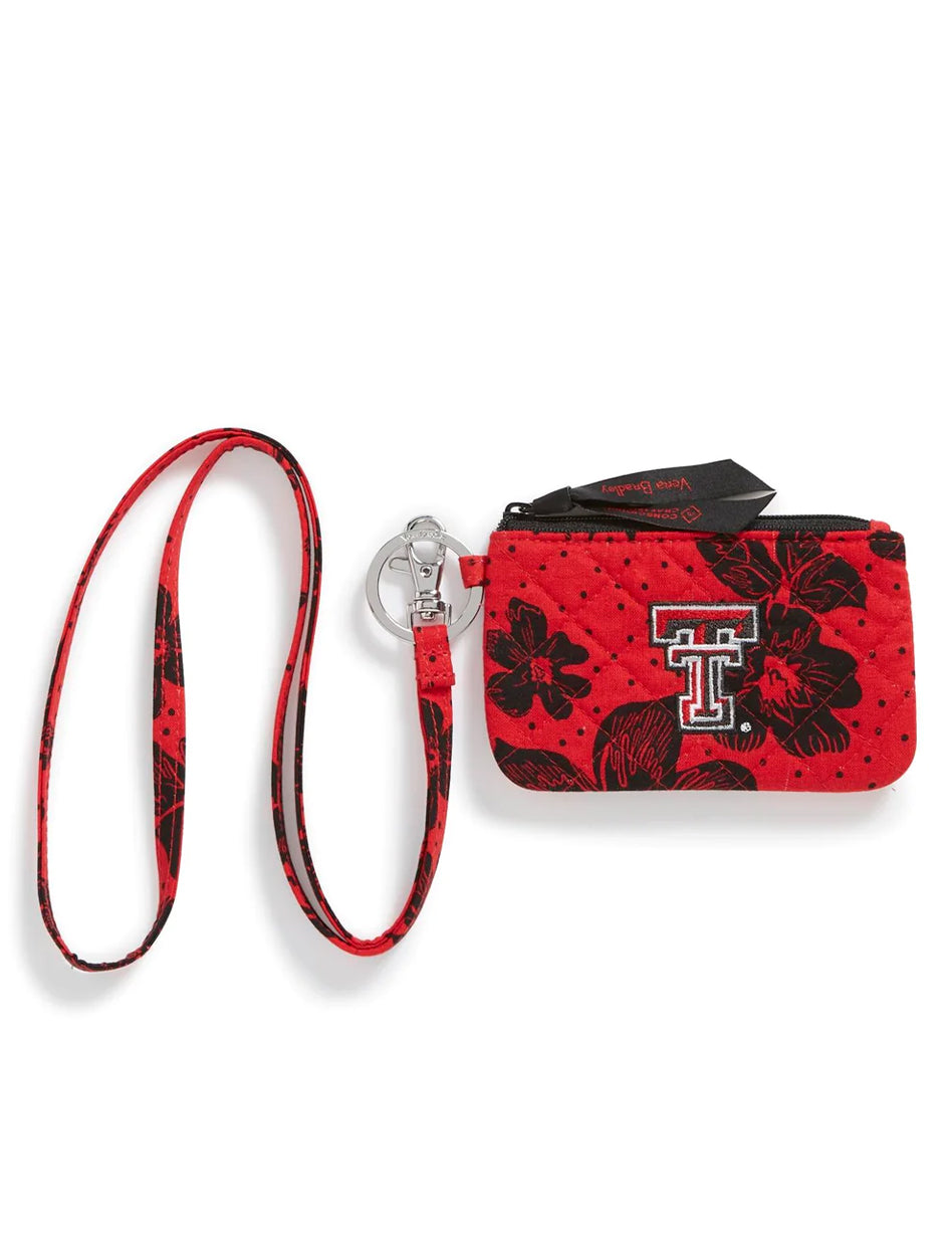 Vera Bradley Texas Tech "Rain Garden" Zip ID and Lanyard