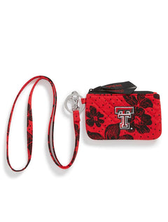 Vera Bradley Texas Tech "Rain Garden" Zip ID and Lanyard