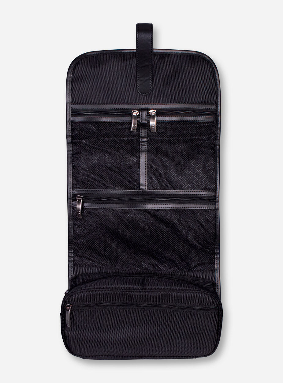 Texas Tech Double T Emblem on Black Travel Toiletry Bag