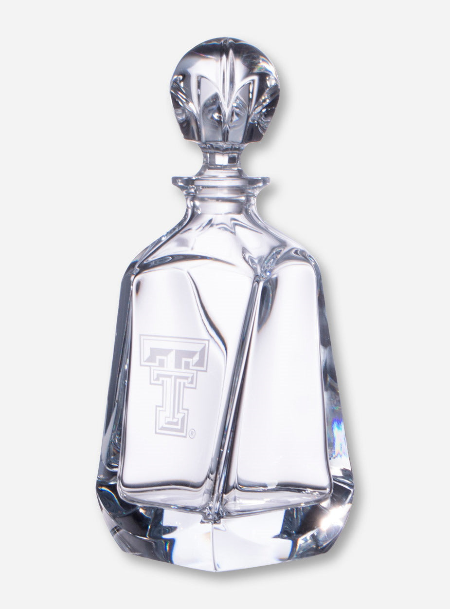 Texas Tech Krystof Etched Swivel Crystal Liquor Decanter