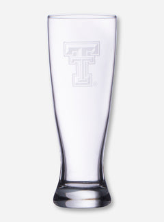 Texas Tech Etched Double T Pilsner Glass
