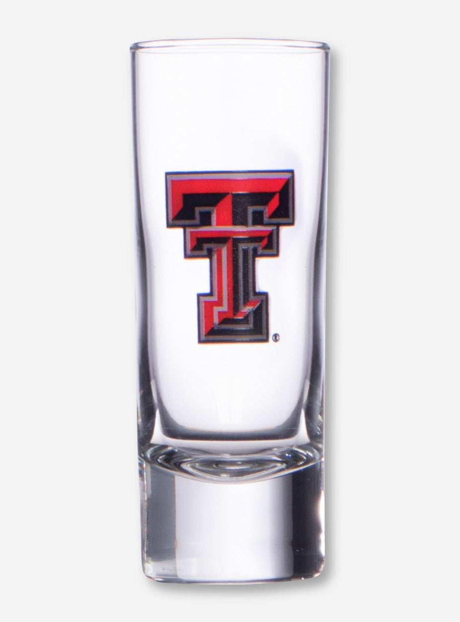 Texas Tech Small Double T on Tall Shot Glass
