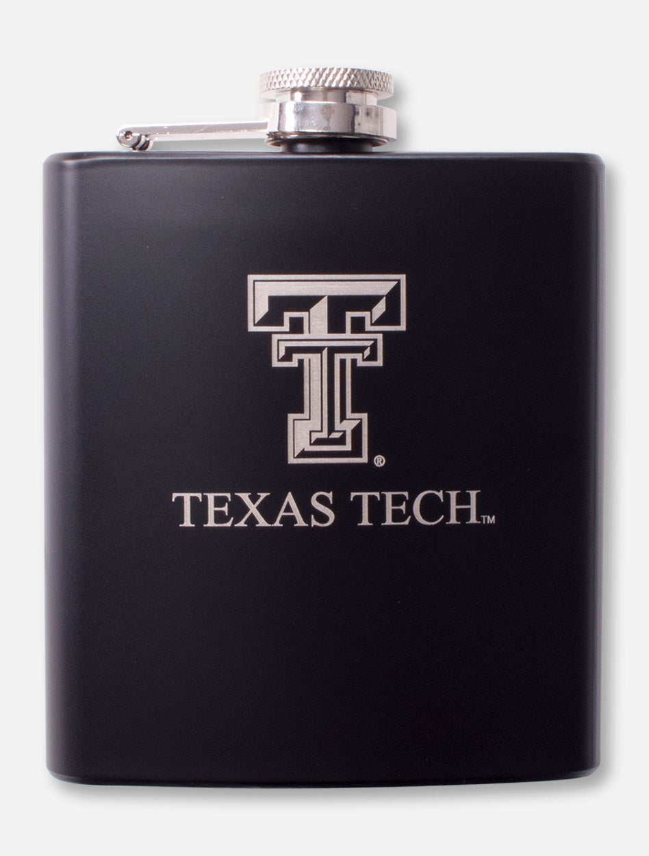 Texas Tech Double T Laser Engraved Metal Flask