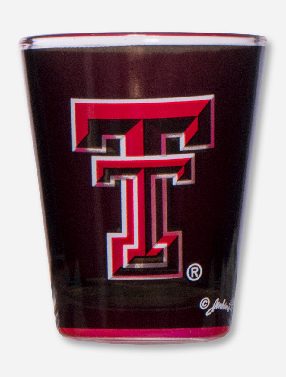 Texas Tech Two Face Shot Glass