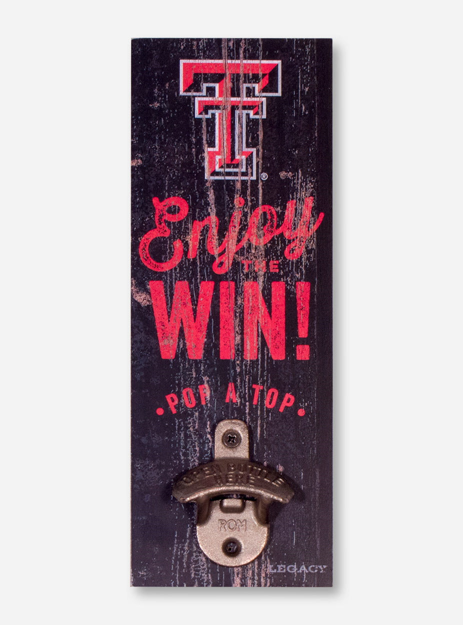 Texas Tech Enjoy the Win Wall Bottle Opener