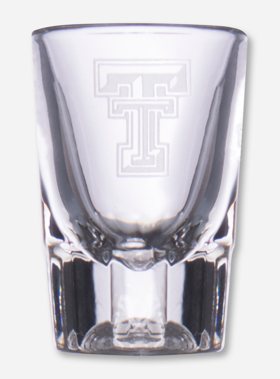 Texas Tech Single Double T Etched Shot Glass
